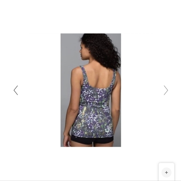 EUC: LULULEMON, AMALA TANK; FLORAL, MULTI-WHITE, SZ.4. SEP. LISTING-MATCH SHORTS - Picture 3 of 9